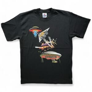 Vintage Boston The Band Alien UFO Spaceship 90s Band Tee T Shirt Single Stitch L